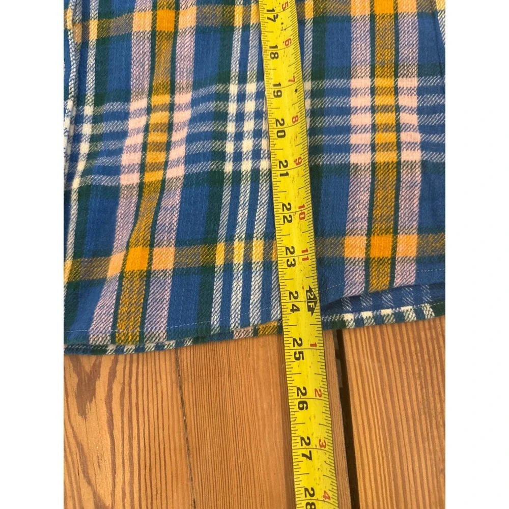 L.L. Bean‎ Signature Flannel Shirt Men's Small Plaid Blue Heritage Button Up - Picture 5 of 6